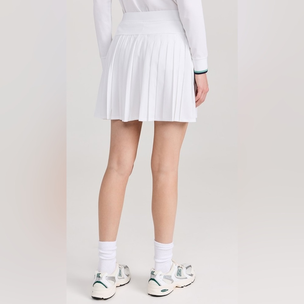 Ralph Lauren White/Cream Pleated Mini Pull On Tennis Skirt Pocket Shorts Lrg EUC